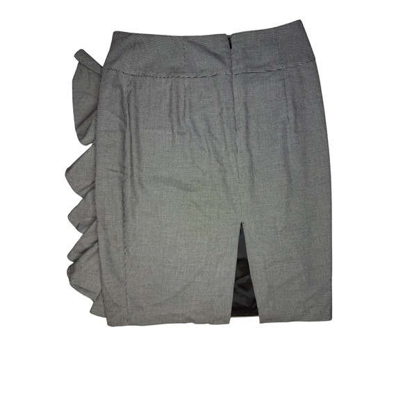 Express Design Studio Ruffle Skirt Pencil Career‎ Office Black White 10 - Picture 4 of 7